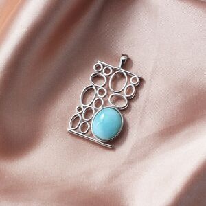 Larimar Necklace, 925 Sterling Silver, Gemstones Necklace Pendant Jewelry